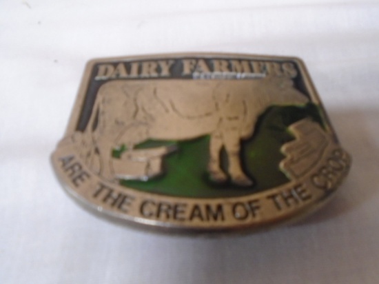 Dairy Farmer's Numbered Belt Buckle