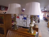 Beautiful Matching Pair of 4 Bulb Table Lamps