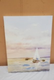 Sailboat Oil Painting On Canvas