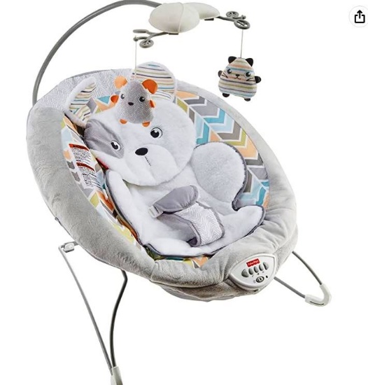 Fisher-Price Sweet Snugapuppy Deluxe Bouncer, Portable Bouncing Baby Seat