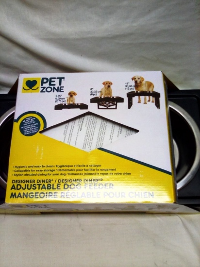 Pet Zone Adjustable Height Dog Feeder and Waterer