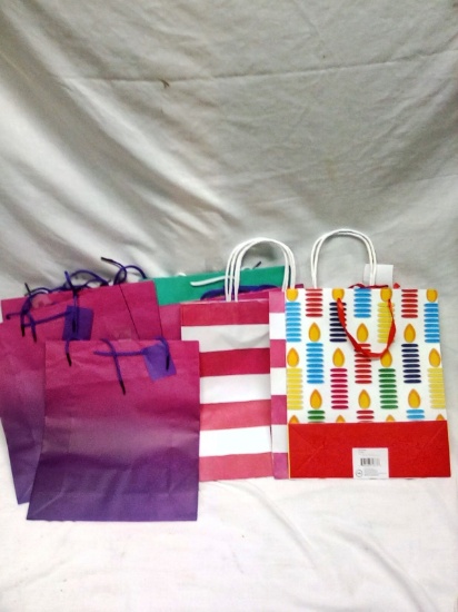 Qty. 10 Medium Gift Bags with Rope Handles