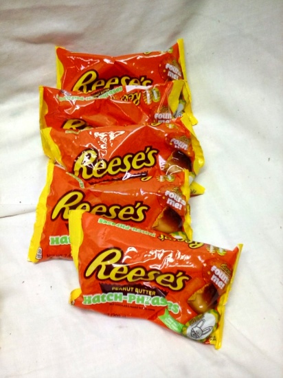 Qty. 5 bags Reese's Chocolate Covered Peanut Butter Eggs 7.4 Oz Packs