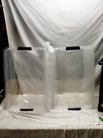 2  Plastic Totes with lids