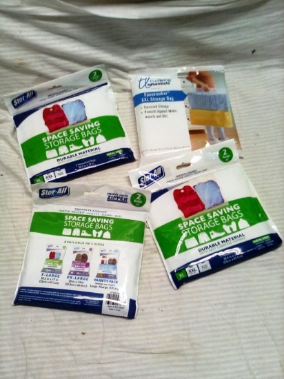 Qty. 4 Packs of Storage Bags Size 2XL