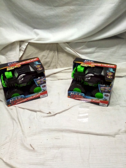 Qty: 2 Maz Turbo Children's Monster Truck Toys