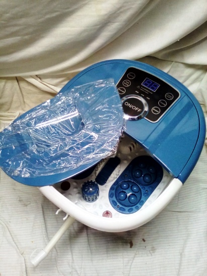 Large White and Blue Luxury Foot Spa