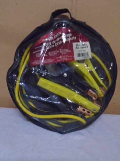 Set of 12ft/8 Gauge Heavy Duty Booster Cables