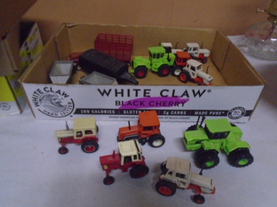 Large Group of 1:64 Scale Die Cast Tractors & Assorted Farm Toys