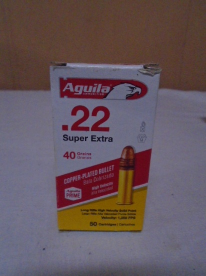 50 Round Box of Aguila .22LR Super Extra Rimfire Cartridges