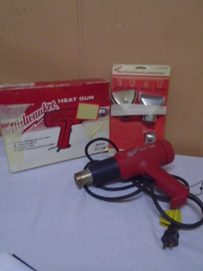 Milwaukee Heavy Duty Dual Temp Heat Gun w/ 3pc Accessory Kit