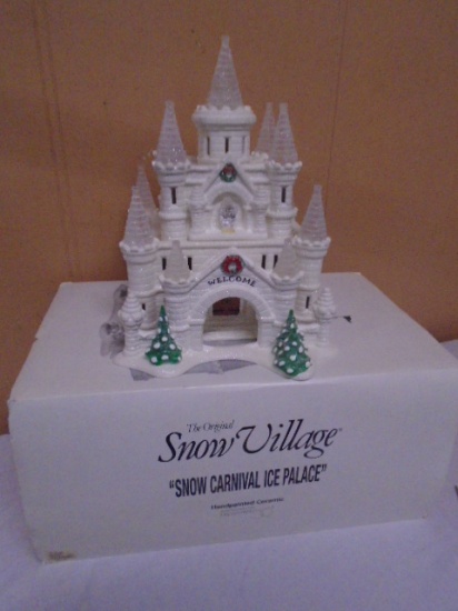 Department 56 Hand Painted Lighted Ceramic Snow Carnival Ice Palace