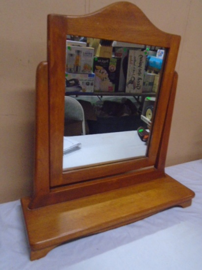 Vintage Solid Wood Dresser Mirror