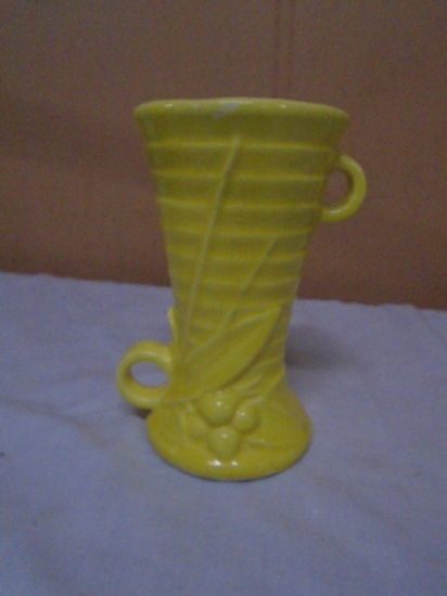 Vintage McCoy Leaves & Berries Pottery Vase