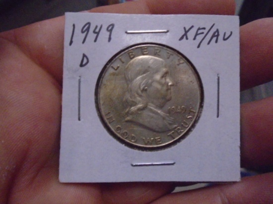 1949 D Mint Silver Franklin Half Dollar