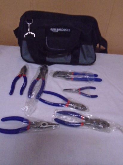 7pc Workpro Plier Set in Tool Bag
