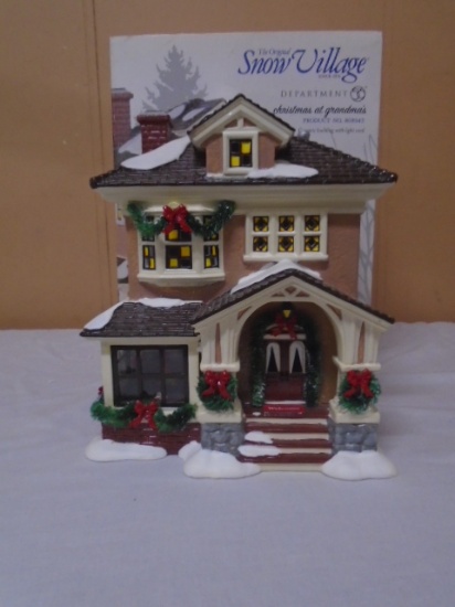 Department 56 Hand Painted Lighted Ceramic Christmas at Grandma's House