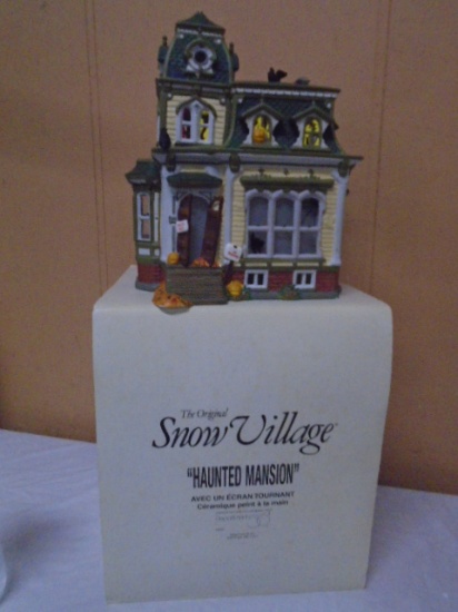 Department 56 Hand Painted Lighted Ceramic Haunted Mansion House