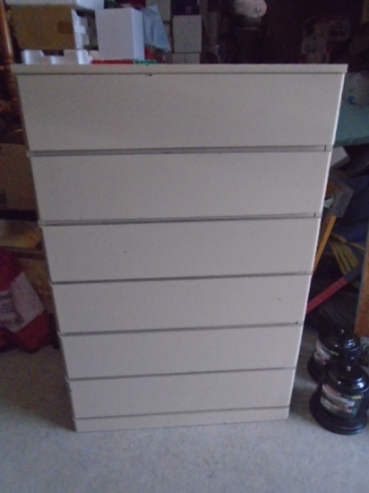 6 Drawer Painted Wood Chest of Drawers