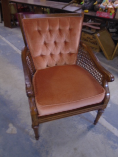 Beautiful Cane Side Upholstered Chair