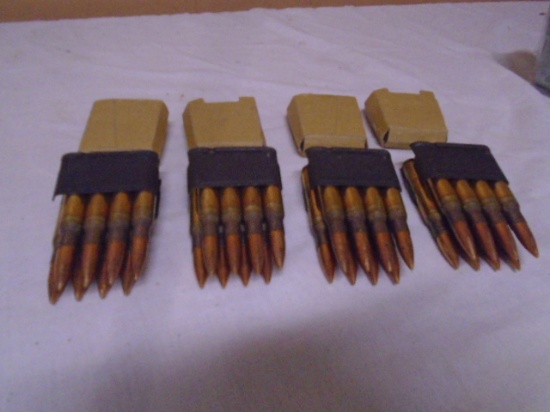 (4) 8 Round Clips of 30cal M-1 Grand Centerfire Cartridges