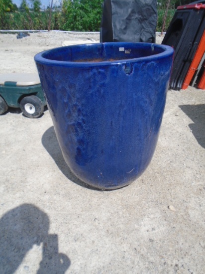 Large Blue Pottery Planter
