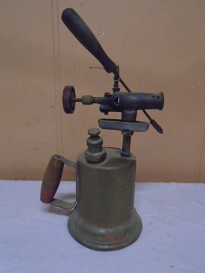 Antique Brass Blow Torch w/ Soldering Iron