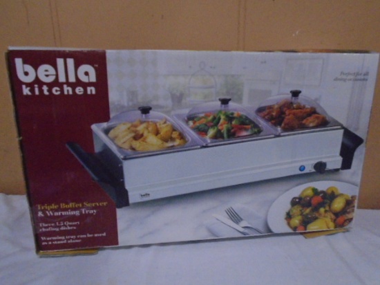 Bella Kitchen Tripple Buffet Server w/ Warmer