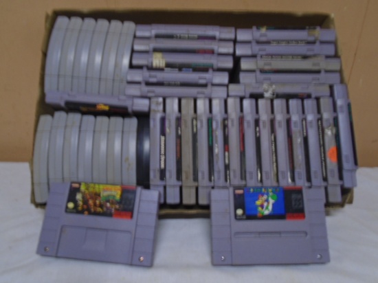 Group of 40 Vintage Super Nintendo & Nintendo 64 Games