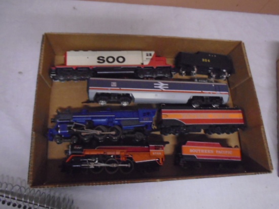3 Ho Gauge Locomotives & 4 Cars
