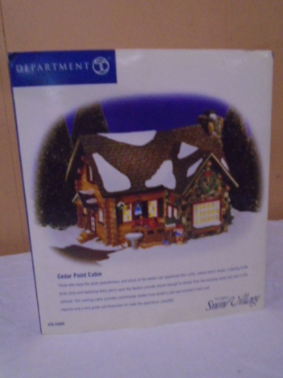 Department 56 Hand Painted Lighted Ceramic Cedar Point Cabin House