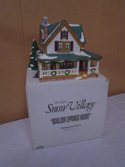 Department 56 Hand Painted Lighted Ceramic Boulder Springs House