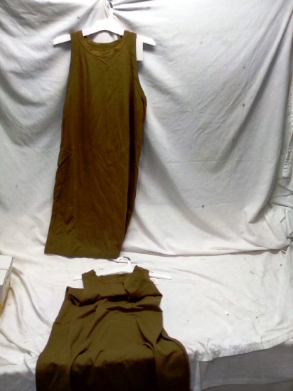 Pair of Size Medium Olive Colored Dresses by A New Day (Target)