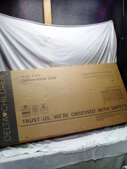 Delta Children Convertible 6-in-1 Crib color Grey