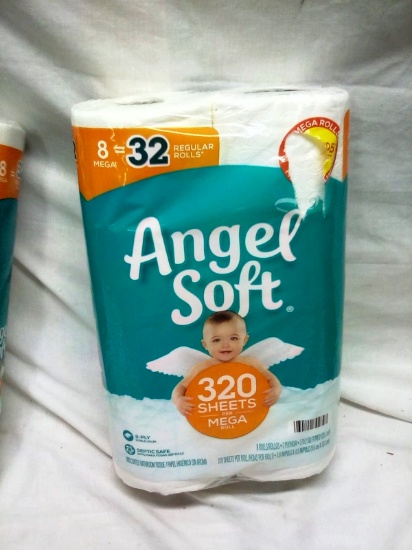 Angel Soft Mega Roll 8 Pack of Toilet Tissue