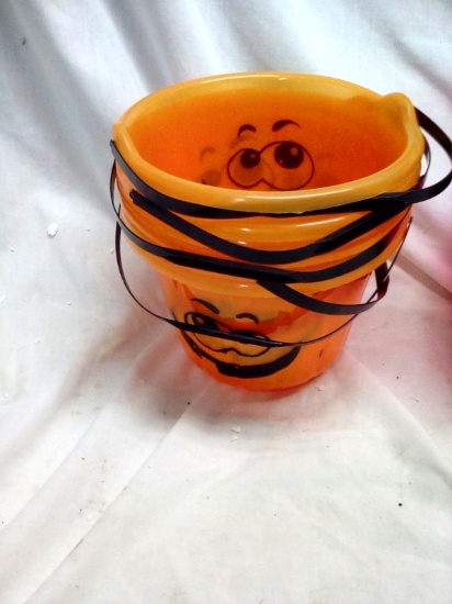 Qty. 6 Orange Composite Trick Or Treat Buckets
