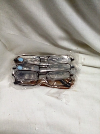 Qty. 3 Pair Wire Rim Prescription Reading Glasses Power +1.5