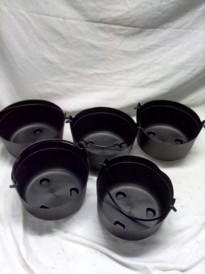 Qty. 5 Lightweight Composite Trick or Treat Buckets with Handles