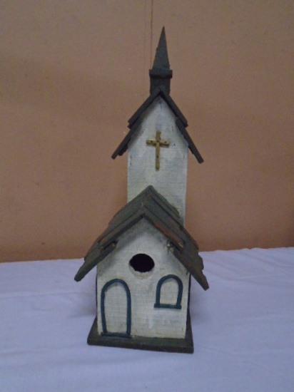 Wooden Church Birdhouse