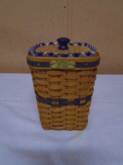 Longaberger JW Collection Miniature 1997 Edition Waste Basket