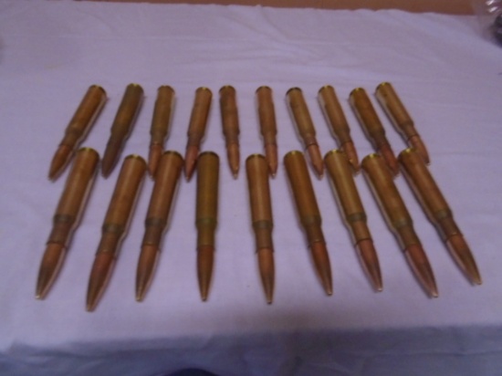 19 Rounds of 50 Cal. BMG Centerfire Cartridges