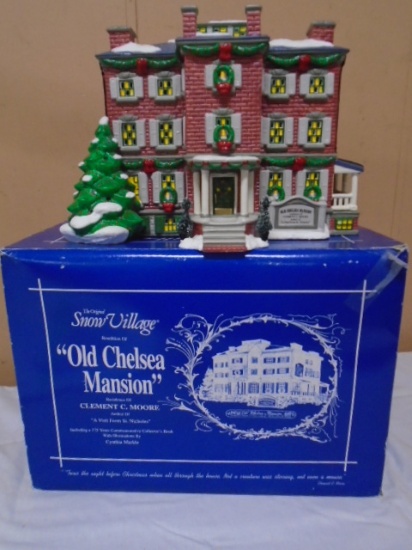 Department 56 Old Chelsea Mansion Lighted Handpainted Ceramic House