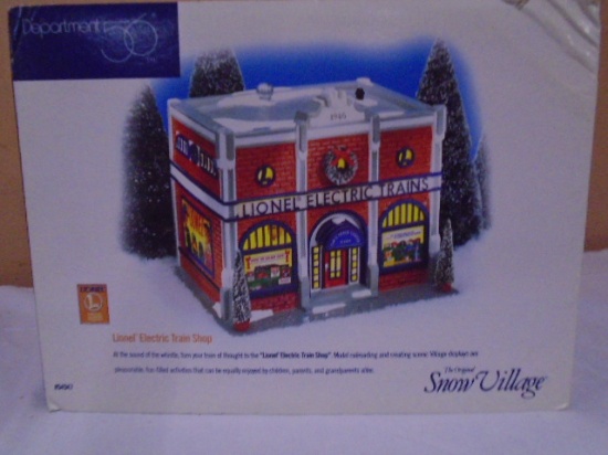 Department 56 Lionel Electric Train ShopLighted Handpainted Ceramic House
