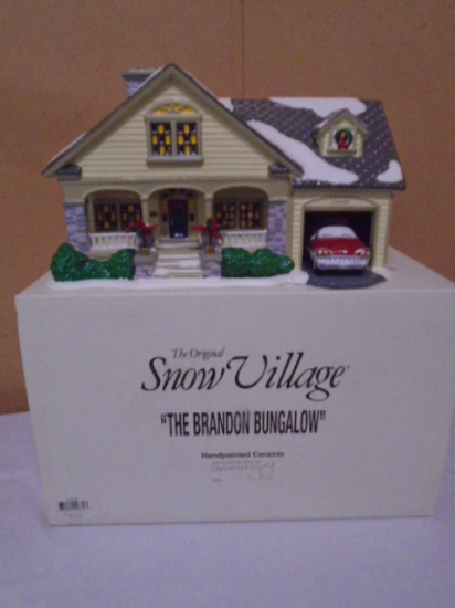 Department 56 The Brandon Bungalow Lighted Handpainted Ceramic House