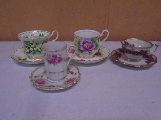 4pc Group of Vintage Cups & Saucer