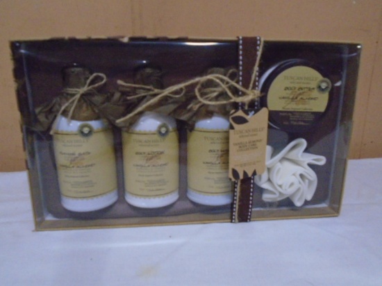 Brand New Tuscan Hills Vanilla Almond Body Care Collection