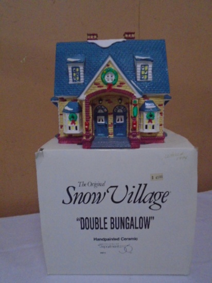 Department 56 Double Bungalow Lighted Handpainted Ceramic House