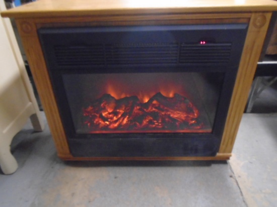 Heat Surge Solid Oak Portable Fireplace