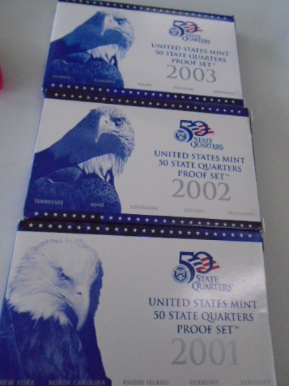 2001-2002-2003 50 State Quarters Proof Sets