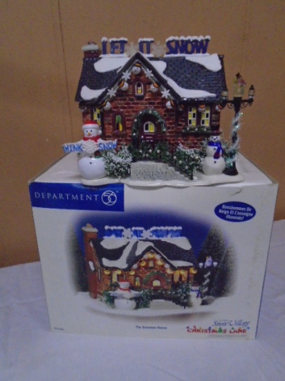 Department 56 "The Snowman House" Lighted Handpainted Ceramic House